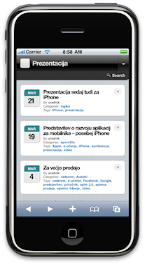 Prezentacija na iPhone